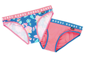 BONDS | Girls Hipster Bikini 2pk Chillin Floral Calypso Green