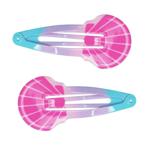 Pink Poppy - Mermaid Fun Shell Hairclips