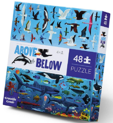 Crocodile Creek - Above + Below Floor Puzzle - Sea & Sky - 48PC