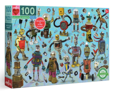 Eeboo | Up-cycled Robots 100 Piece Puzzle