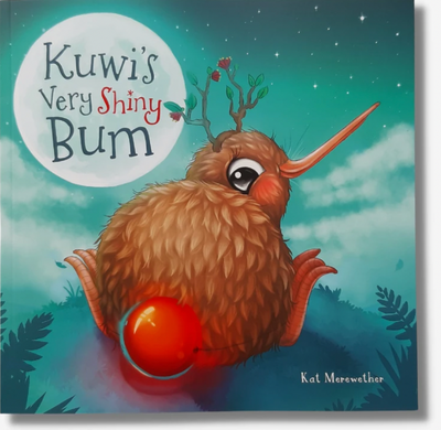 Kuwi The Kiwi - Kuwi's very Shiny Bum- By Kat Merewether