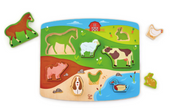 Hape - Farm Animal Puzzle & Play - Wooden
