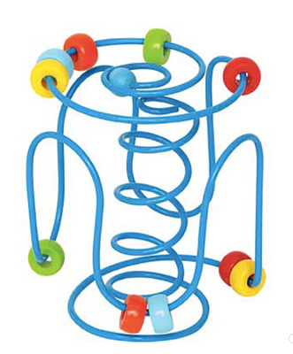 Hape - Spring-a-ling  - Wooden Bead Maze