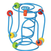 Hape - Spring-a-ling  - Wooden Bead Maze