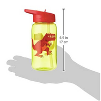 Crocodile Creek Kids Eco Dinosaur T-Rex Flip Straw Tritan Drinking Bottle