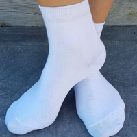 Columbine - Cotton Crop Socks - 3 Pairs - White