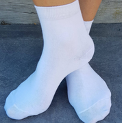 Columbine | Cotton Crop Socks 3 Pairs White