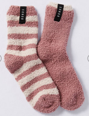 Bonds Marshmallow Crew Sock, 2-Pack, Pink