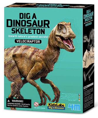 4M | KidzLabs Dig A Dinosaur Skeleton Velociraptor