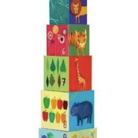 Djeco - 10 Stacking / Nesting Cubes Nature