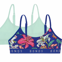 Bonds Girls Hipster Scoop Crop 2 pack Blooming Hibiscus