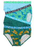 Bonds | Boys Briefs 4 pack Run Wild Tiger