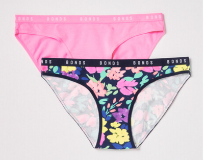 NZSALE  Bonds 2 X Bonds Girls Stretchies Bikini Underwear Brief