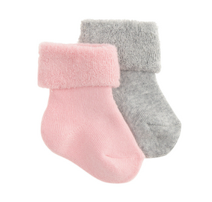 Bonds - Socks - Newbies Wonder Sock - 2 pack Fairy Floss/ New Grey Marle