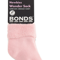 Bonds - Socks - Newbies Wonder Sock - 2 pack Fairy Floss/ New Grey Marle