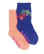 Bonds | Socks Stay On Crew 2 pack Lighting Blue/ Sunset Sabi