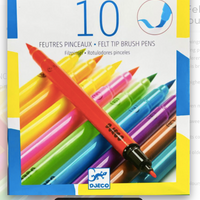 Djeco - 10 Felt brushes - Pop Of Colour