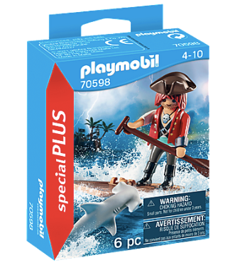 Playmobil Pirate w Raft 70598 Grasshopper - Main Image