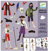 Djeco - Stickers & Paperdolls - Reusable - Pirates