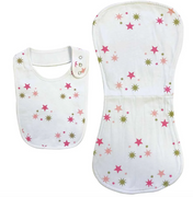 Hi Hop - Bib and Burp Cloth Set - Stars
