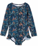 Milky Tiger | Frill Long Sleeve Swimsuit