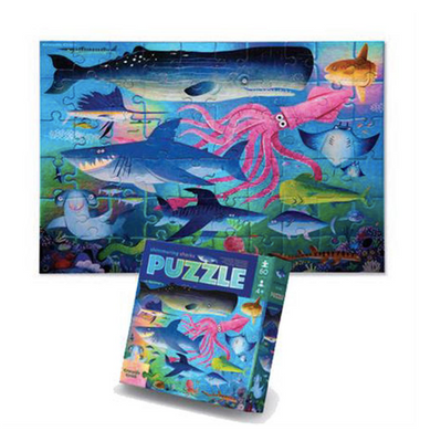 Crocodile Creek | Foil Puzzle Shimmering Sharks 60 pc