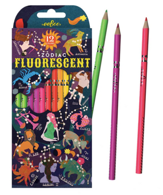 eeBoo Zodiac 12 piece Fluorescent Pencils