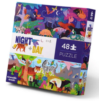 Crocodile Creek - Night + Day Puzzle 48pc