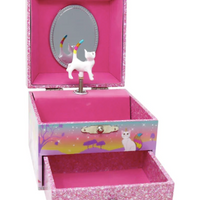 Pink Poppy Caticorn Dreams Small Musical Jewellery Box