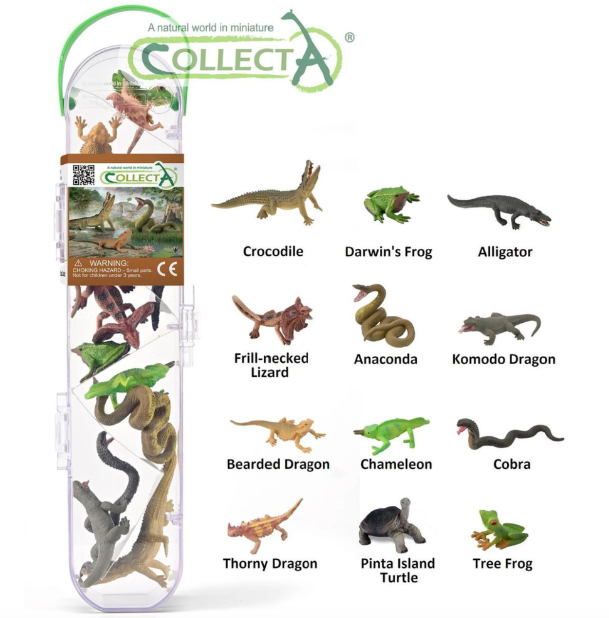 CollectA | Box of 10 Mini Reptiles & Amphibians