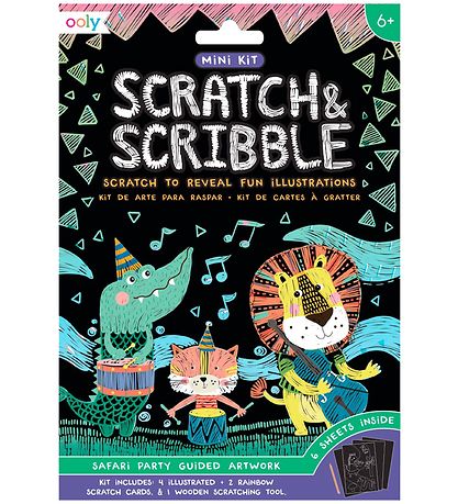 Ooly - Scratch & Scribble Mini Kit - Safari Party
