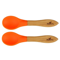 Avanchy - Silicone Tip Bamboo Baby Spoons - Older Babies