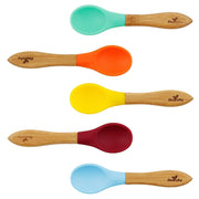 Avanchy | Silicone Tip Bamboo Baby Spoons  Older Babies