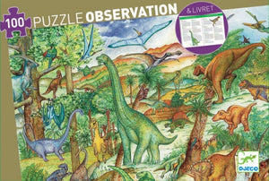 Djeco - Observation Puzzle - Dinosaurs - 100pc
