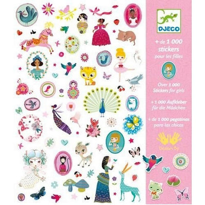 Djeco - 1000 Stickers - For Girls