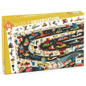 Djeco - Observation Puzzle - Car Rally - 54pc