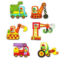 Djeco - Puzzle Duo - Articulated Vehicles - 6 Puzzles
