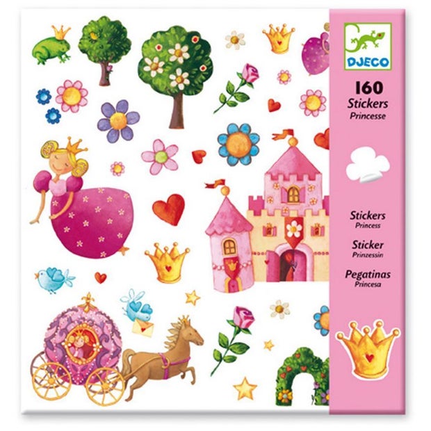 Djeco - 160 Stickers - Princess