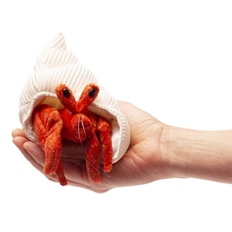 Folkmanis Puppets | Mini Hermit Crab Finger Puppet