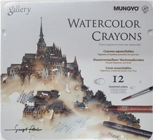 Gallery - Watercolour Crayons in Tin - 12 Piece