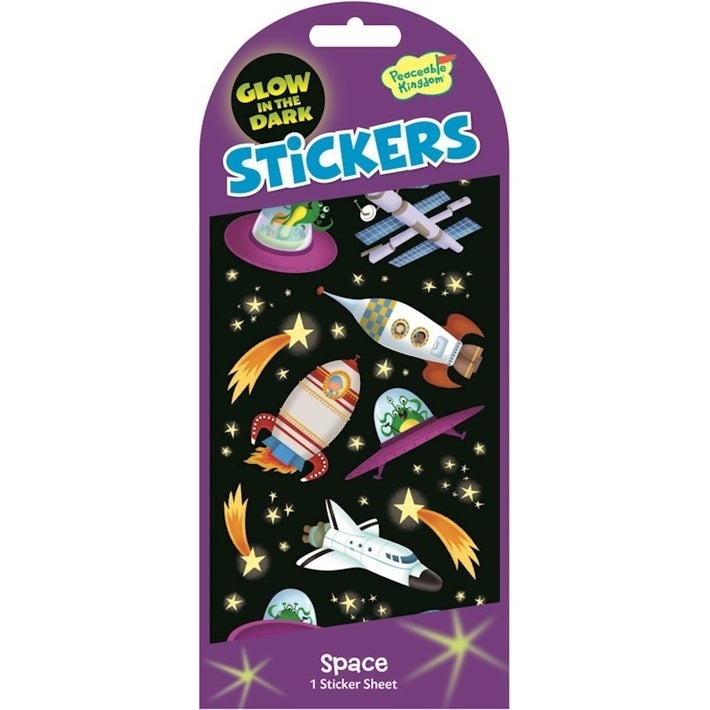 Peaceable Kingdom - Glow In The Dark Stickers Space