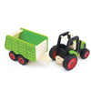 Pintoy - Wooden Tractor with Trailer - Green