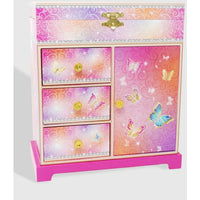 Pink Poppy - Butterfly Skies Music Jewellery Box