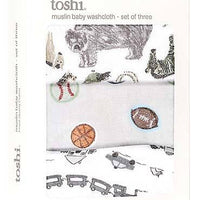 Toshi Muslin Baby Washcloth - Jungle - 3pc